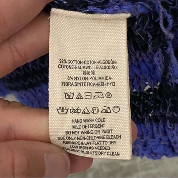 Free People Striped Pullover Frayed MEDIUM - Picture 5 of 7